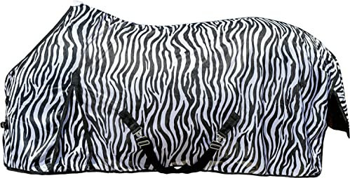 HKM Zebra Posten Fliegendecke Weiß/Schwarz 135