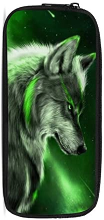 chaqlin Galaxy Space Wolf étui à Crayons pour Enfants pour l’école, Grande capacité Papeterie Sacs Stylo marqueur Organisateur garçons Filles étui à Crayons pour l’école Fournitures de Bureau