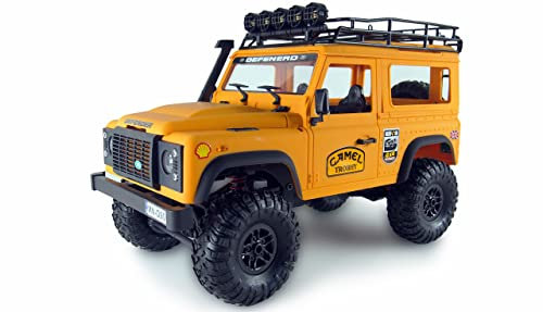 Amewi 22565 D90X12 Landrover Scale Crawler Lizenzfahrzeug 4WD 1:12 RTR, Gelb