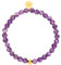 Purelei® Purple Sky Armband (Gold, Silber), Damen und Herren Armband aus Amethyst Naturstein, wasserfestes Perlenarmband Damen elastisch Logo Tag, Einheitsgröße (Gold)