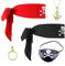 SKHAOVS Piraten Kostüm Zubehör Set - Vintage Piraten Accessoires, Augenklappen, Bandana, Kopftuch, Kapitän Dress Up Set für Halloween Deko Piratenparty (5 Stücke)