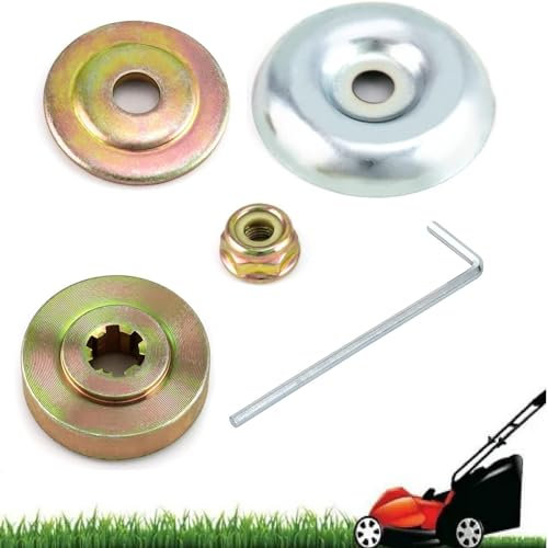 Tuercas de Fijación de Cuchilla para Cabezal Desbrozadora,5PCS Repuestos para Cortacéspedes y Desbrozadora,Adaptador De Cuchilla De Repuesto,Kit Fijación para Cortacéspedes para desbrozadoras de Metal