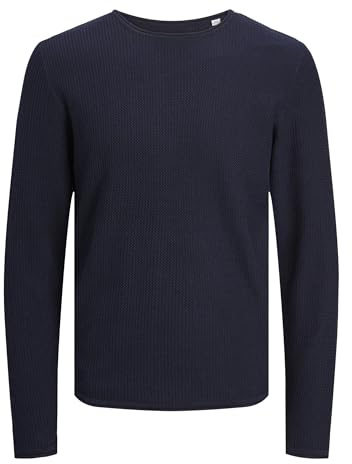 JACK & JONES Male Strickpullover Einfarbig Strickpullover | Knit Fit, Einfarbig, Langarm, Casual, Bei max. 40°C im schongang waschen