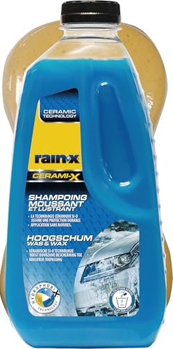 Rain-X Shampoo Auto con Cera, Schiuma Attiva Auto con elevato Potere Schiumogeno e Lucidante 1 L