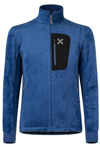 MONTURA remind fleece jkt uomo MJAP36X 87 deep blue colore blu pile da uomo tessuto polartec adatto ad attività outdoor in clima freddo L