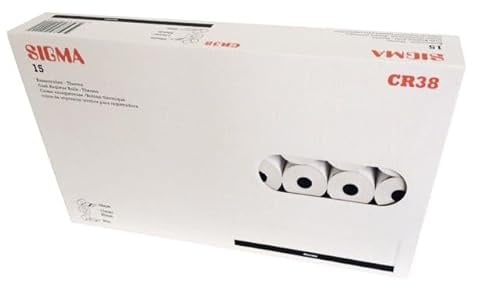 Sigma Rouleaux de Caisse Thermiques CR38, 58 mm x 80 m, 15 pièces
