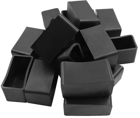 PHITUODA Lot de 20 capuchons rectangulaires en caoutchouc pour pieds de meubles 20 x 40 mm