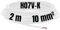 Kalitec Câble de câblage H07V-K 10 mm² blanc - 2 m - Flexible - Toron 10 mm² - Câblage à fils fins - Câble unique pour armoire de compteur - Câble monofil pour armoire de commande