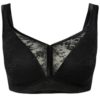 Ulla Popken Damen BH schwarz 100C