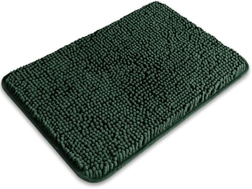 PureSwan Kleines Badezimmerteppich 30,5 cm x 45,7 cm – Waschbare und saugfähige Badematte, rutschfest, dicke weiche Chenille-Badezimmerteppiche für Badezimmer, Dusche, Waschbecken, Hundematte