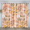 loyaltyer Vorhänge orange Farbe, Blume Verdunklungsvorhänge mit Ösen Blickdicht Thermovorhang Schallschutzvorhang für Wohnzimmer Kinderzimmer Schlafzimmer Fensterdekoration, 2x220x140 cm(HxB)