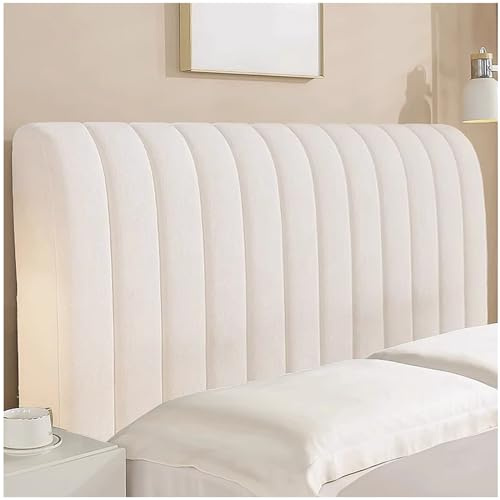 NNSMUN Bettkopfteil Hussen All-Inclusive Kopfteilbezug Bett Kopfteil Bezug für Bett Bettrückwand überzug Stretch Abdeckung Kopfteil Polster Bett Kopf RückenlehneBezug (Weiß (A),210CM)