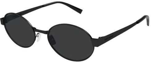 SAINT LAURENT Womens SL 692 Sunglasses, Black-Black-Black, 55