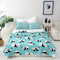 ANHOPE Nette Cartoon Tier Panda Bär Bettwäsche Set 3 Teilig Weich Bettbezug 200x220 cm & 2 Kissenbezug 80x80 cm Microfaser Bettbezüge Set mit Reißverschluss Bettdeckenbezug für Kinder Jungen Mädchen