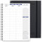 POPRUN Kalender 2025 Wochenplaner Ringbuch mit Softcover 28.5 x 22.2 cm - auf Deutsch - Terminplaner 2025 A4 mit 15-Minuten-Intervall und Vertikalem Wochenlayout, 100 GSM Papier - Schwarz