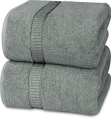 Utopia Towels Premium Bath Sheet 90 x 180 cm Cool Grey 8 Pack 100% Cotton