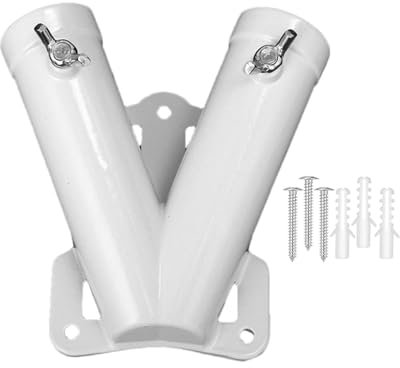 Support De Mât De Drapeau Double, Porte-drapeaux En Métal En Forme De V, Support Mural Pour Mât De Drapeau, Support De Drapeau Mural Pour Extérieur Jardin Porche Balcon