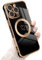 Newseego Magnetic Phone Case for iPhone 16 Pro Max [Compatible with Magsafe], Cute Love Heart Pattern Girls Women Soft TPU Shockproof Camera Protection Cover for iPhone 16 Pro Max-Black