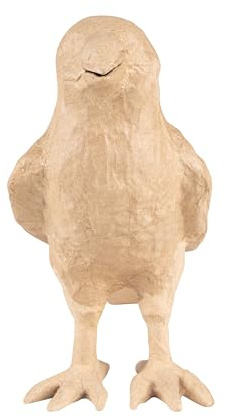 Décopatch SA238C - Pappmaché, Vögel Rabe Krähe 30x12x22,5 cm, zum Verzieren, für Halloweendekoration, Kartonbraun, 1 Stück