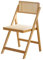 Rattan-Klappstuhl für Esszimmer, Wohnzimmer und Büro, platzsparendes Design, 44,5 x 54 x 82 cm