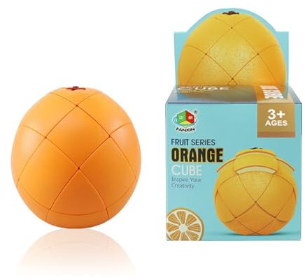 TaoLeLe Speed ​​Cube 3×3 Orange Zauberwürfel 1:1 Realistischer 3D-Fruchtwürfel Speziell Geformter Puzzlewürfel Lernspielzeug