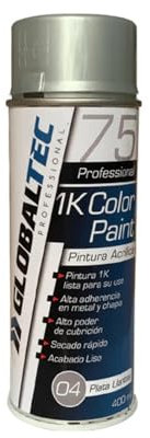 GLOBALTEC PROFESSIONAL Pintura Plateada para Llantas en Spray 400ml – Acabado Brillante y Alta Resistencia | Secado Rápido y Protección Duradera para Llantas de Aleación