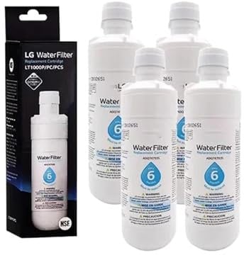 Replace Refrigerator Water Filter, Compatible For LG, ADQ74793501, ADQ75795105, AGF80300704 AGF80300705 1-6 Pcs Replace The Refrigerator Water Purifier(4pcs)