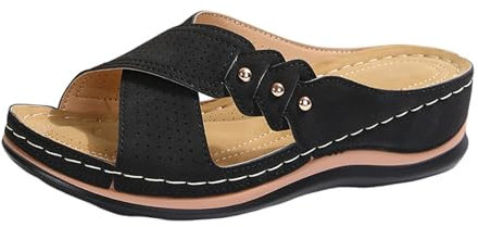 Générique Sandales Orthopédique Femmes, Sandales Femme D'été Confortable Bout Ouvert Plateforme Nu Pieds Pantoufles À La Mode Romain Légers Respirantes Chaussures De Plage Chic Slipper