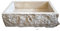 Marblechic - Lavandino in Marmo Chiaro Regolare cm 60x40x17 lavabo Stone bocciardato