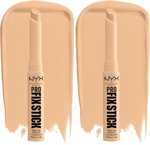 NYX Professional Makeup Korrigierender Concealer, Kaschiert Augenringe, Unreinheiten, dunkle Flecken und Verfärbungen ab, Mit Hyaluron, 12 Stunden Halt, Vegane Formel, Pro Fix Stick, Neutral