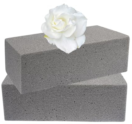 Nwvuop 2 Stück Steckmasse für Kunstblumen 23× 10,5× 7 cm Trockene Steckschaum für Blumen Steckmasse für Tischdekoration, Bouquets und DIY-Arrangements