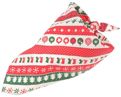 Ciieeo Weihnachten Haustier Bandana Hundehalstuch aus Baumwolle Dreieckiges Lätzchen für Hunde und Katzen Weihnachtsschal für Kleine Tiere Festtagsaccessoire für Haustiere