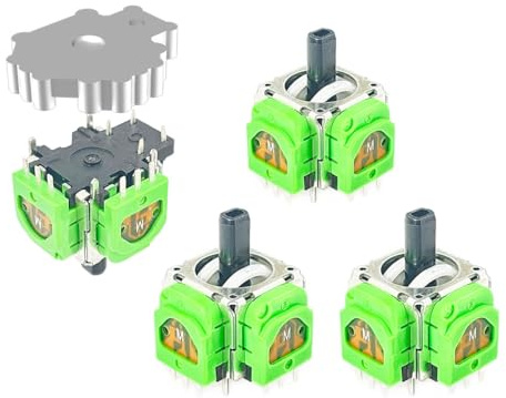 ElecGear 4x TMR Joystick y Placas Desoldadoras de Repuesto para PS5, DSE, Steam Deck y Otros Mandos, Herramientas de Reparación de Joystick Hall TMR y Mechas de Soldadura – (TMR-DS5)