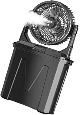SHOOYIO Ventilateur brumisateur rechargeable 20 000 mAh avec 3 trous de refroidissement par air pour camping en plein air et circulation d'air oscillante