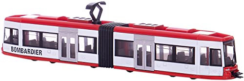 siku 1895, Straßenbahn, 1:87, Metall/Kunststoff, Rot/Weiß, Kompatibel mit anderen siku Spielzeugen