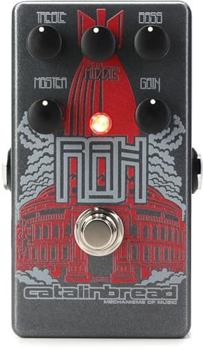 Catalinbread RAH Overdrive Pedal - Royal Albert Hall inspired Sound - Treble, Middle, Bass, Gain, Master Controls - Premium Guitar Effects Pedal for Classic Rock Tone
