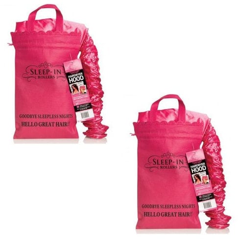 Sleep-In Rollers Hair Dryer Hood with Drawstring Bag