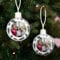 Weihnachtskugeln personalisiert mit Foto - Weihnachtskugeln personalisiert mit doppelseitig bedrucktem Foto, transparent und aus Kunststoff (2 Stück)