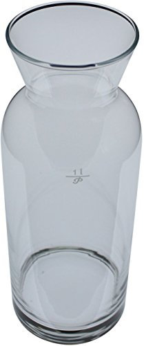 Karaffe 1 Liter mit CE Eichstrich Wasser, Saft Wein, Misura
