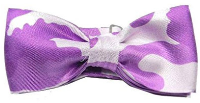 Avantgarde - Papillon Uomo Mimetico Seta Possibile Abbinata Pochette da Taschino Camouflage, Colore: Lilla Viola, CM 6.5 - Completa di Pochette