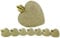 Christmas Concepts® Pack of 8-60mm Heart Shaped Christmas Tree Baubles – Glitter Decorated Baubles (Champagne)