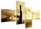 islandburner Tableau sur toile Bouteille de vin rouge et verre de vin sur le tonneau Cadre Affiche Poster Murale Tableaux