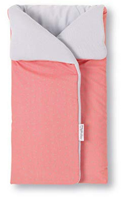Pirulos 39213219 - Saco arrullo, diseño unicornio, algodón, 49 x 82 cm, color blanco y fresa