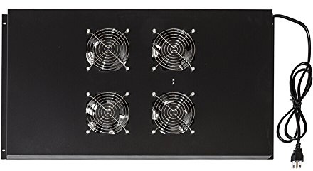 Link lkvent102 N Modul 4 Lüftern Deckenmontage für Schränke 22/42U mit 1000 Link, schwarz