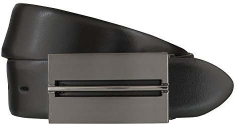 LLOYD Men's Belts Gürtel Herrengürtel Ledergürtel Koppelschließe Schwarz 6389, Länge:90, Farbe:Schwarz