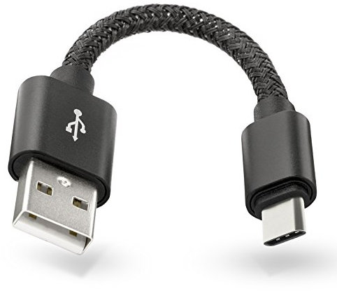 Mobilefox - Cavo di ricarica USB 3.1 da tipo C a USB 2.1, 12 cm, per ricarica e sincronizzazione per Huawei P20/Pro/P9/P10/Plus, nero