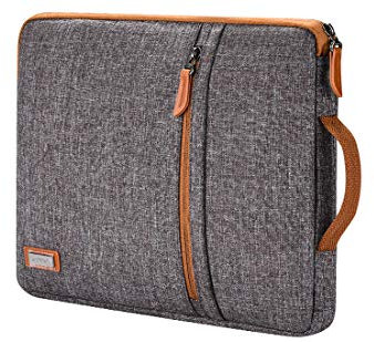LONMEN 15.6 Zoll Wasserdicht Laptop Sleeve Hülle Tasche Laptophülle Notebook mit Griff für 15.6 HP 15/15.6 ThinkPad E575 / 15.6 Lenovo IdeaPad S510 / Acer Swift 3, Braun