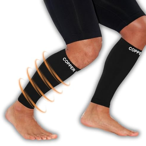 COPPER HEAL VEAU Cuivre Manches de Compression (1 paire) Récupération Jambe (XL) Partie du corps ciblée, Indications particulières.