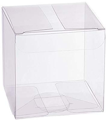 BENECREAT 30PCS 7x7x7cm Film deckte klaren Würfel Hochzeits Bevorzugungs Kästen transparente Würfel Geschenkkästen PVCs