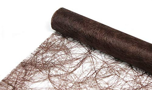 Sizoweb Tischläufer Tischband Dekoration Dekor Breite 30 cm Rollenlänge und Farbe wählbar Braun Dunkelbraun 25 Meter